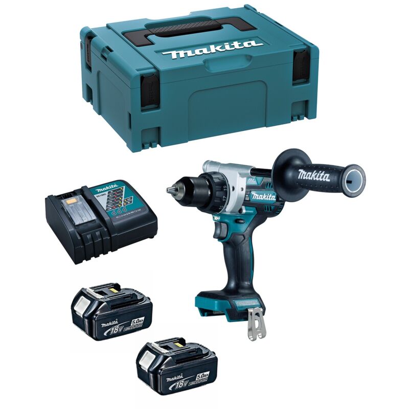 Drill Driver Makita DDF486RTJ (2 x 5,0 Ah + DC18RC + makpac 2)
