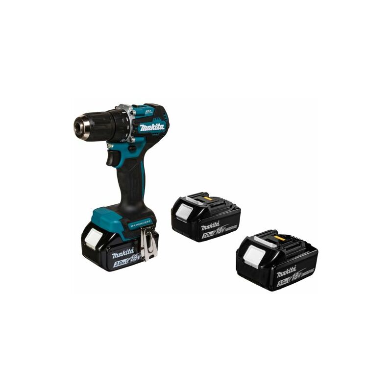 Makita 18 V Akku-Bohrschrauber DDF487RFE3 inkl. 3 x 3 Ah Akkus mit Koffer