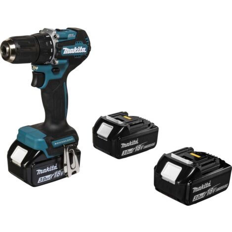 Makita DDF487RFE3 Trapano Avvitatore con 3 Batterie Incluse, Carica Batterie Incluso e Valigetta