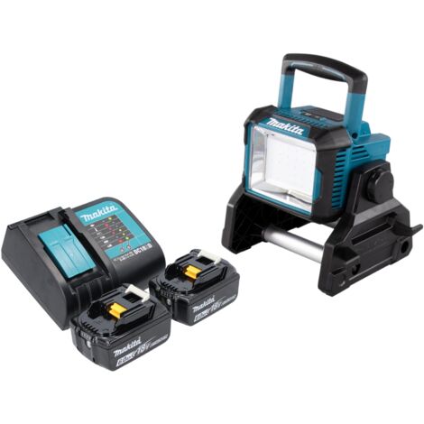 Makita DEADML 811 SG Projecteur de chantier sans fil 14,4 / 18 V 3000 lm LED + 2x batterie 6,0 Ah + chargeur