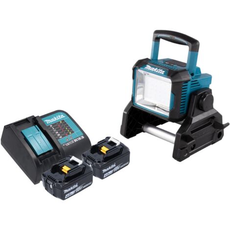 Makita DEADML 811 SM Akku Baustrahler 14,4 / 18 V 3000 lm LED + 2x Akku 4,0 Ah + Ladegerät