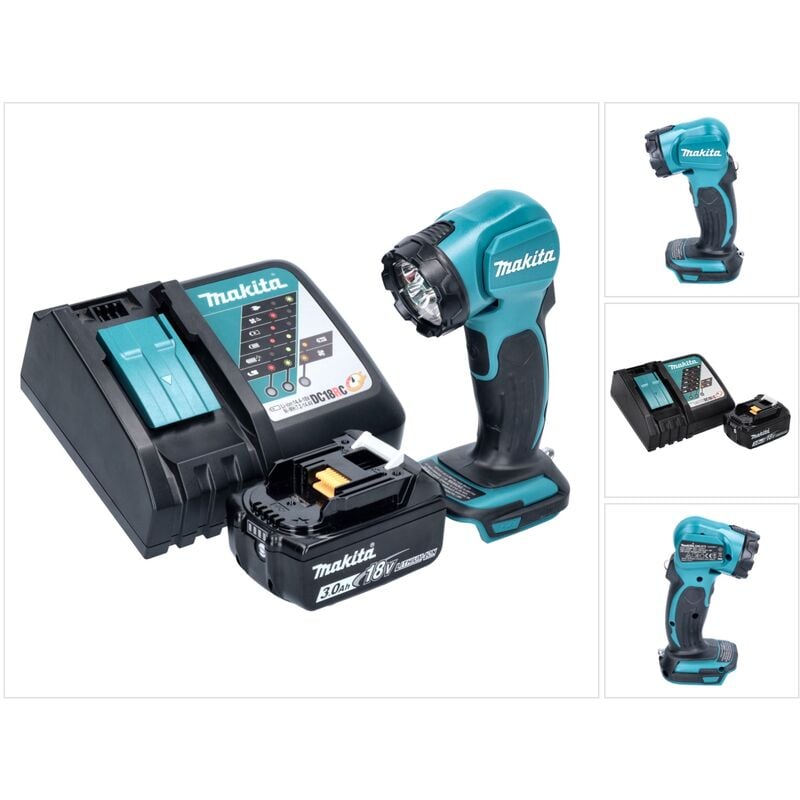 Makita - DEADML815F1 Lampe led sans fil 160lm 14,4 - 18V + 1x Batterie 3,0Ah + Chargeur