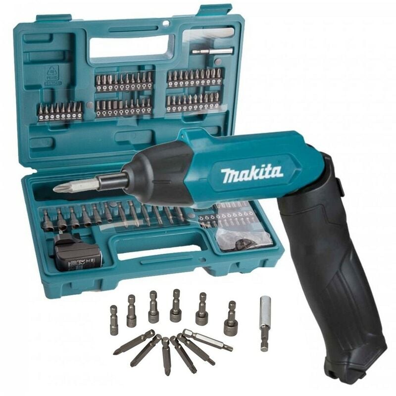 Makita - DF001DW 3.6v Cordless Lithium Ion Pencil Screwdriver + 81 Piece Bit Set