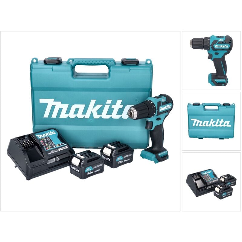 Image of Makita DF 332 DSME Akku Bohrschrauber 12 V max. 35 Nm Brushless + 2x Akku 4,0 Ah + Ladegerät + Koffer