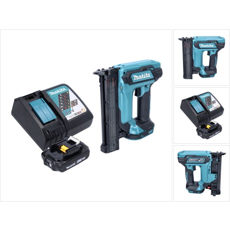 Dfn 350 RA1 Cloueuse Sans Fil 18 v 15 - 35 mm + 1x batterie rechargeable 2,0 Ah + kit chargeur - Makita
