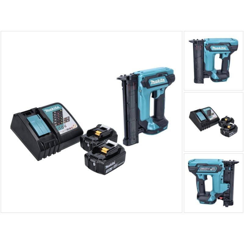 Dfn 350 rf Cloueur sans fil 15 - 35mm 18V + 2x Batteries 3,0 Ah + Chargeur - Makita