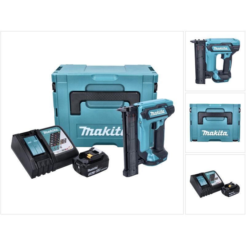 Image of Makita - dfn 350 RF1J Akku Stauchkopfnagler 18 v 15 - 35 mm + 1x Akku 3,0 Ah + Ladegerät + Makpac