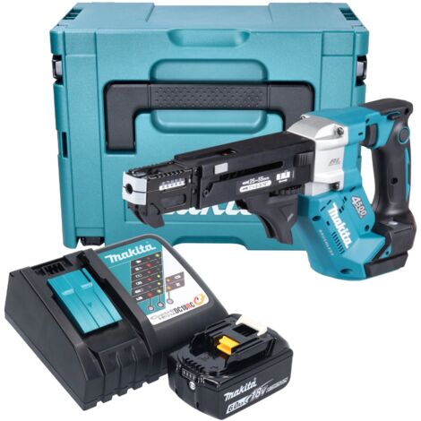 Makita DFR 552 RG1J Akku Magazinschrauber 18 V 25 - 55 mm Brushless + 1x Akku 6,0 Ah + Ladegerät + Makpac