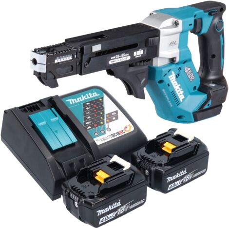 Makita DFR 552 RM Akku Magazinschrauber 18 V 25 - 55 mm Brushless + 2x Akku 4,0 Ah + Ladegerät