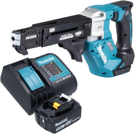 Makita DFR 552 ST1 Akku Magazinschrauber 18 V 25 - 55 mm Brushless + 1x Akku 5,0 Ah + Ladegerät