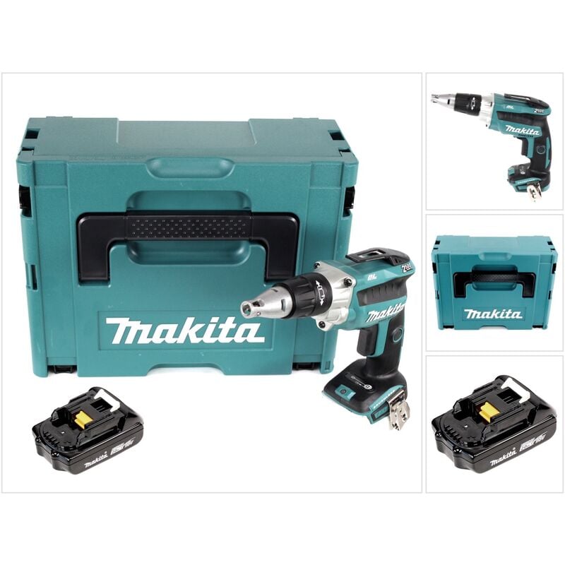 Dfs 250 A1J Visseuse plaque de plâtre sans fil Brushless 18V + 1x Batterie 2,0 Ah + Coffret Makpac - sans chargeur - Makita