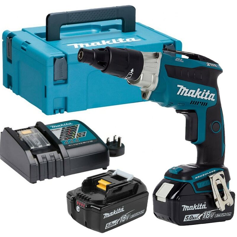 Makita - DFS251RTJ tek 18v Brushless High Speed Screwdriver 1/4'' Hex - 2 x 5.0ah