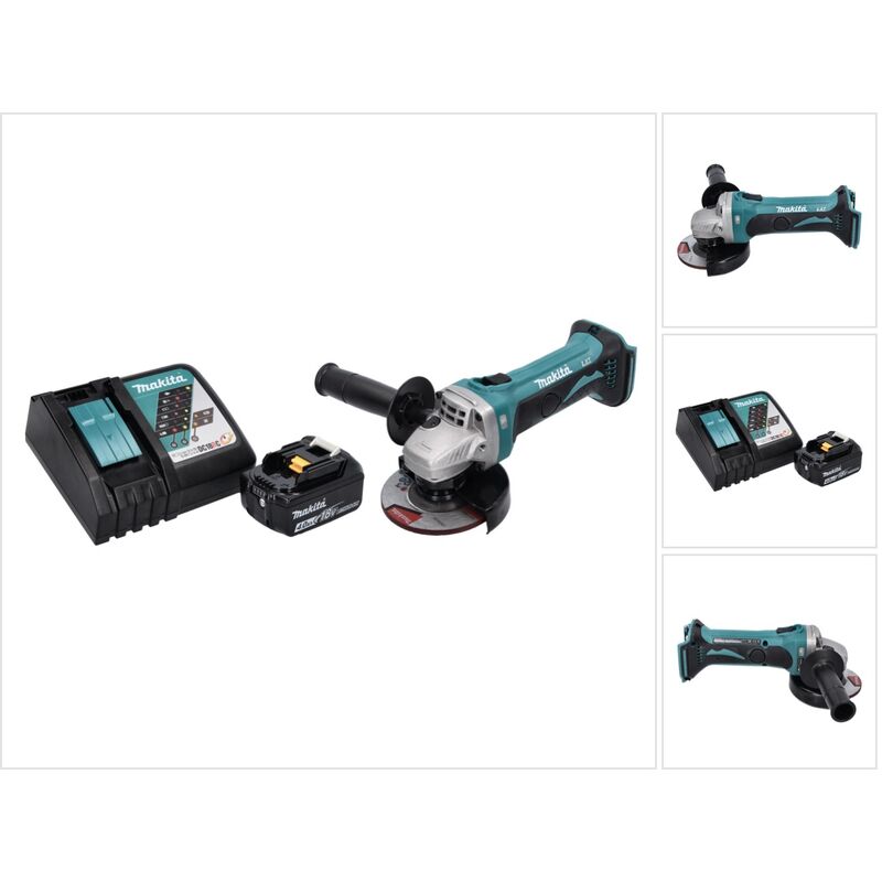 Dga 452 RM1 Meuleuse d'angle sans fil 18 v 115 mm + 1x batterie 4,0 Ah + chargeur - Makita