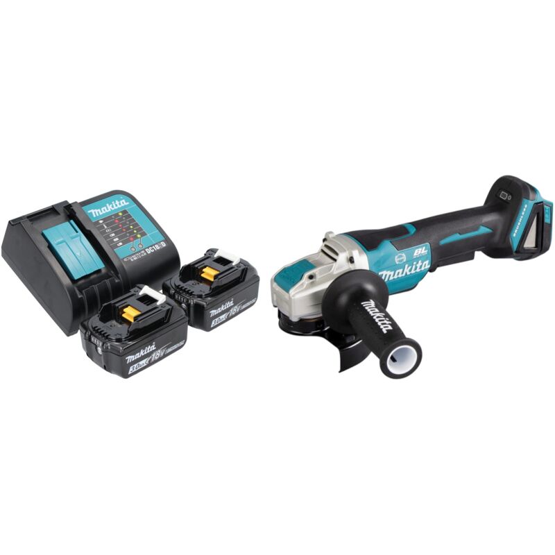 Dga 520 SFX1 Meuleuse d'angle sans fil 18 v 125 mm x-lock Brushless + 2x batterie 3,0 Ah + chargeur - Makita