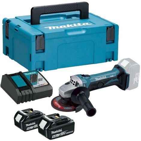 main image of "MAKITA DGA452RTJ 18V LXT 115mm Angle Grinder With 2 x 5ah Batteries"