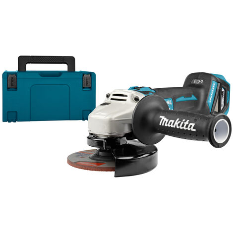 Makita DGA511RTJ Meuleuse d'angle sans-fil - 18V Li-ion - 2 batteries 5,0 Ah - MAKPAC - 125 mm - Brushless