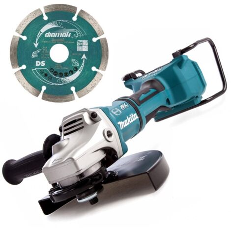 Makita DGA900Z 18v 36v Cordless Brushless 230mm Angle Grinder + Diamond Blade