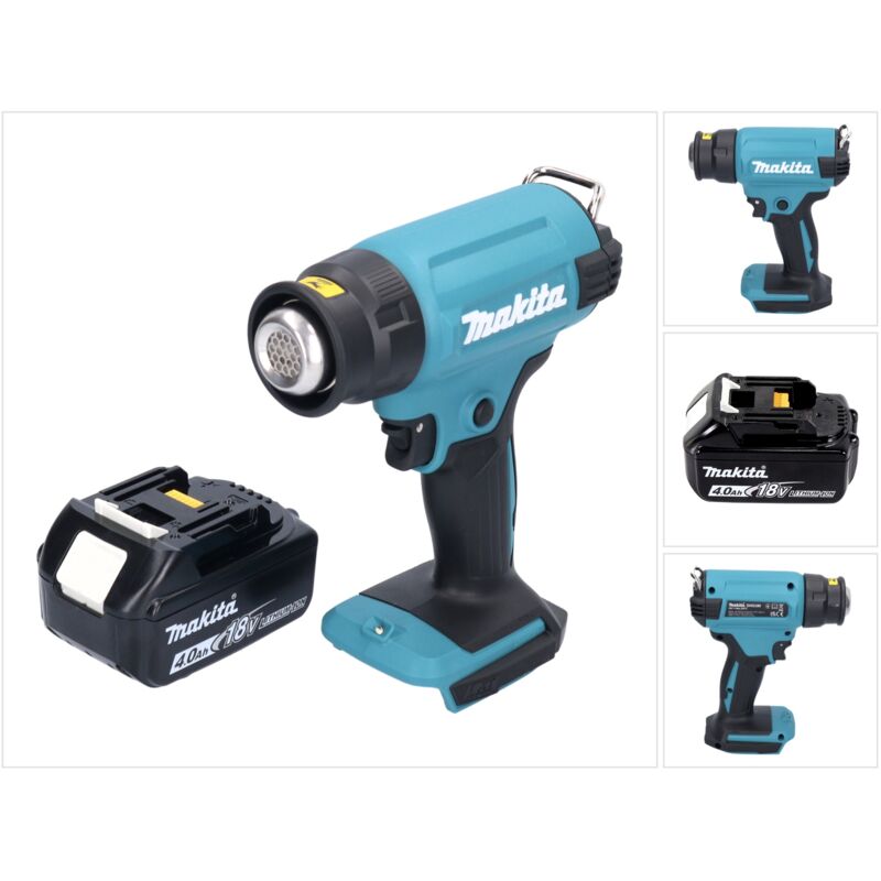Makita - dhg 180 M1 pistola ad aria calda a batteria 18 v 550 c + 1x batteria 4,0 Ah - senza caricabatterie