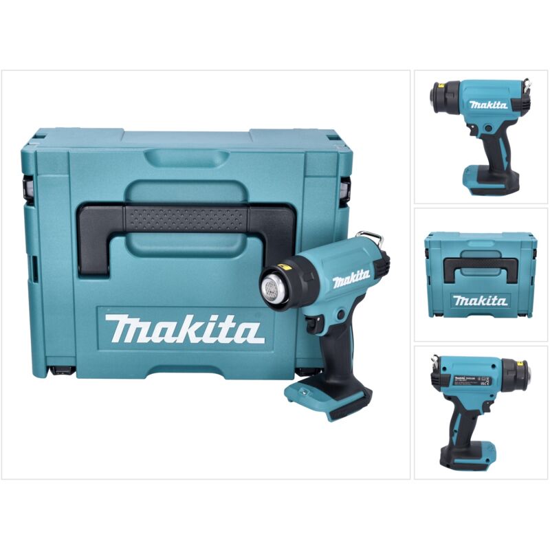 Makita - dhg 180 Zj Pistola ad aria calda a batteria 550 °c 18V + Set Makpac - Senza batteria, senza caricabatterie