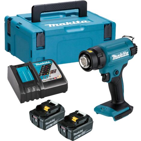 Makita DHG180RTJ 18V LXT Heat Blower - 2 x 5Ah Batt, Charger &amp Makpac 2 Case