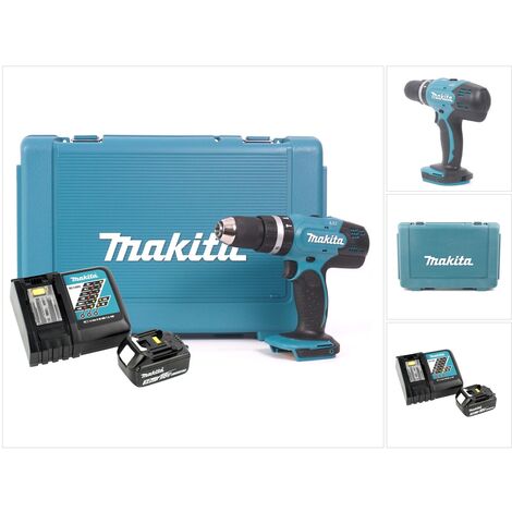 Makita DHP 453 RF Perceuse-visseuse à percussion sans fil 18V 42Nm + Coffret + 1x Batterie 3,0 Ah + Chargeur
