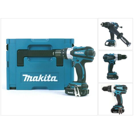 Trapano avvitatore a percussione MAKITA 2 batterie 18V 5,0 Ah,  caricabatterie, valigetta - Ø13mm - DHP458RTJ