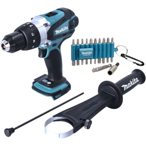 Makita DHP 458 Z Akku Schlagbohrschrauber 18 V 91 Nm + 22 tlg. Bit Set - ohne Akku, ohne Ladegerät