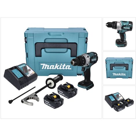 Makita DHP 481 RGJ Perceuse-visseuse à percussion sans fil 18 V 115 Nm Brushless + 2x Batteries 6,0 Ah + Chargeur + Makpac