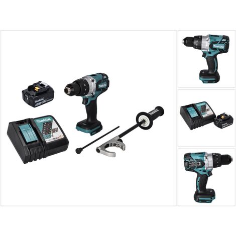 Makita DHP 481 RT1 Perceuse-visseuse à percussion sans fil 18 V 115 Nm Brushless + 1x Batterie 5,0 Ah + Chargeur