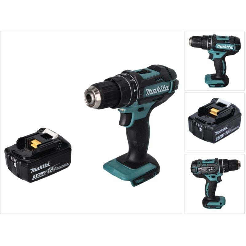 Dhp 482 F1 Perceuse-visseuse à percussion sans fil 18 v 62 Nm + 1x batterie 3,0 Ah - sans chargeur - Makita