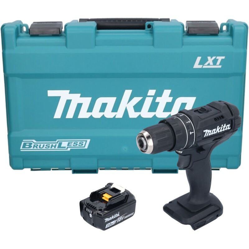 Image of Makita - dhp 482 F1KB Akku Schlagbohrschrauber 18 v 62 Nm Schwarz + 1x Akku 3,0 Ah + Koffer - ohne Ladegerät