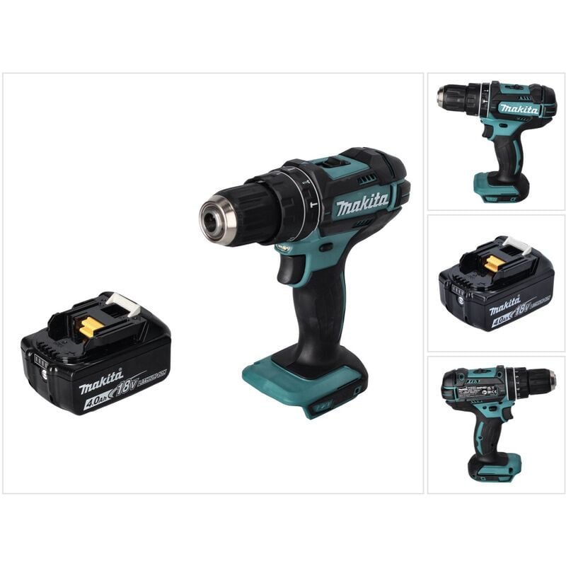 Dhp 482 M1 Perceuse-visseuse à percussion sans fil 18 v 62 Nm + 1x batterie 4,0 Ah - sans chargeur - Makita