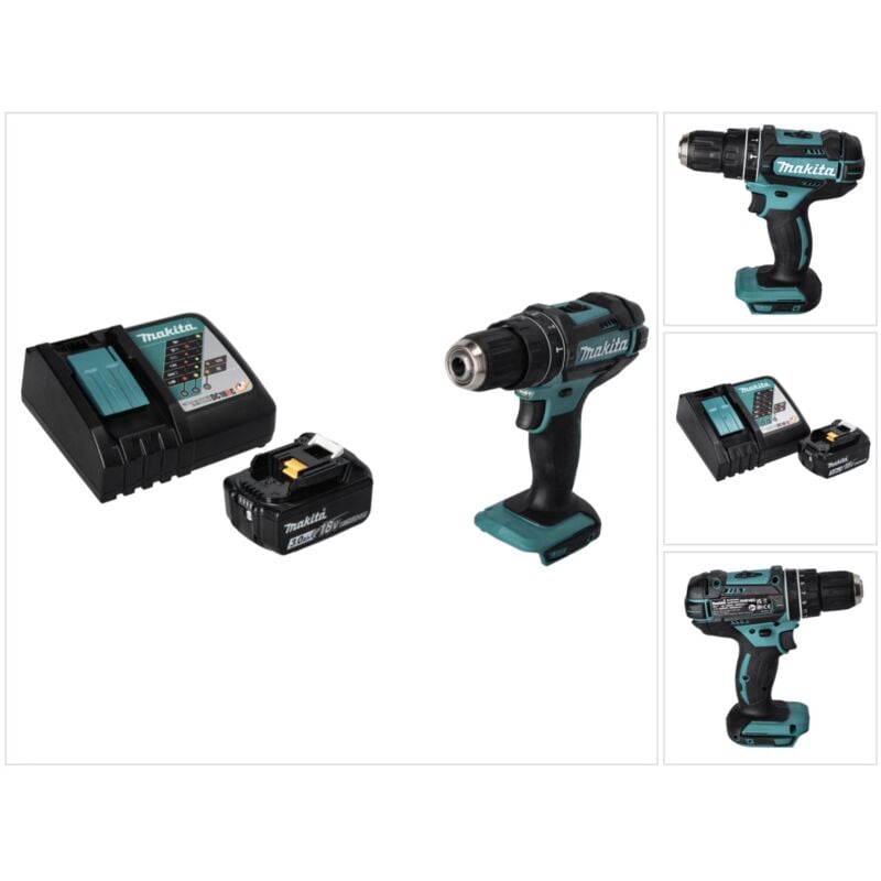 Dhp 482 RF1 Perceuse-visseuse à percussion sans fil 18 v 62 Nm + 1x batterie 3,0 Ah + chargeur - Makita