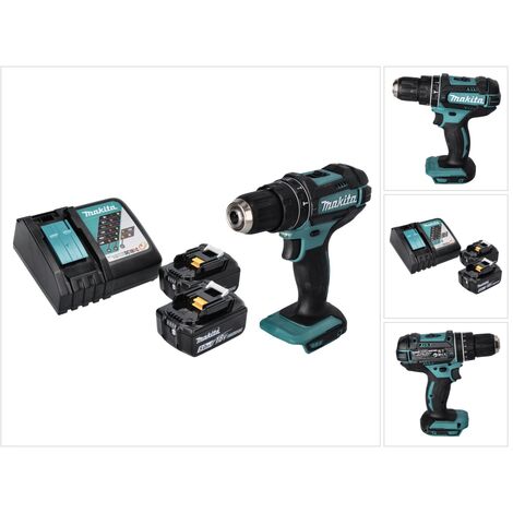 Makita DHP 482 RT Perceuse-visseuse à percussion sans fil 18 V 62 Nm + 2x batterie 5,0 Ah + chargeur