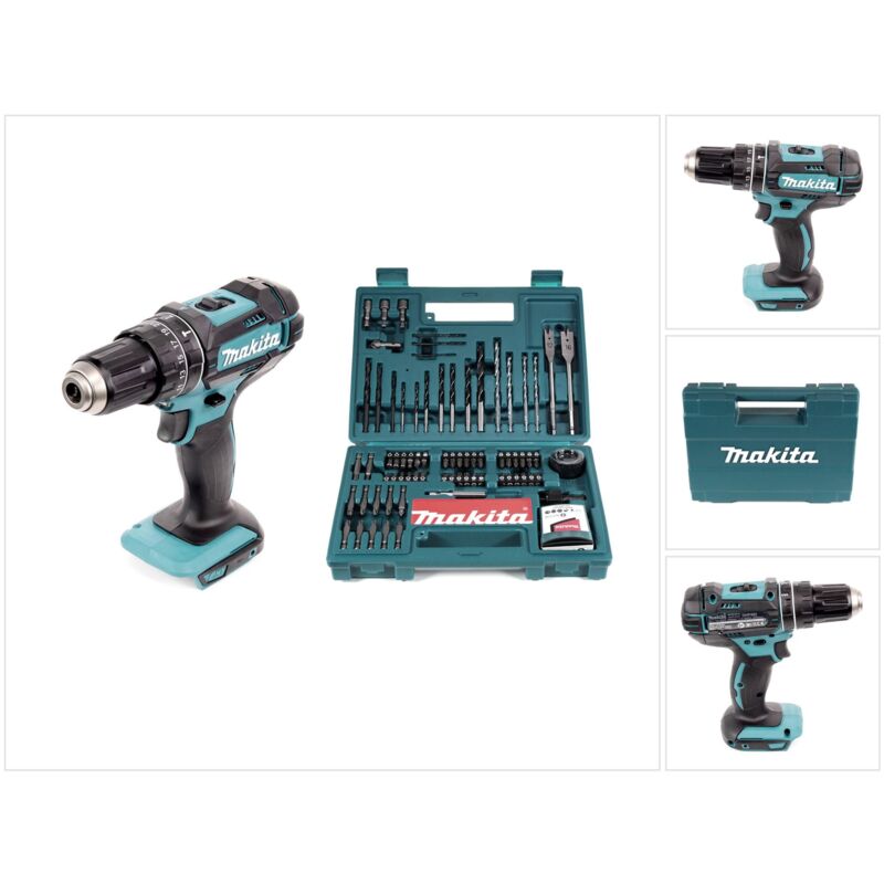 Perceuse À Percussion Sans Fil Makita DHP 482 Z – 18V 62 Nm Solo + 100 Embouts - vue 3