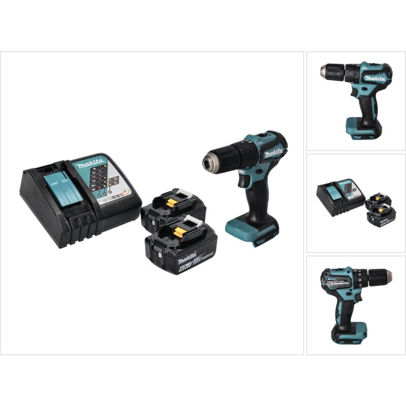 Dhp 483 rg 18 v 40 Nm Brushless Cordless Drill + 2x 6.0 Ah Batterie + Caricabatterie - Makita