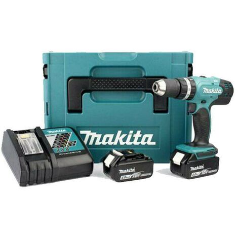 Makita DHP453RMJ Cordless 18V LXT Li-Ion Combi Drill With 2x4Ah Batteries, Charger And Makpac Type 2