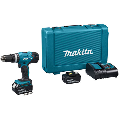Makita DHP453SFE Perceuse visseuse à percussion à batteries 18V Li-Ion set (2x batterie 3,0Ah) dans coffret