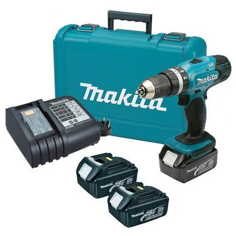 Makita DHP453SFE3 18v LXT Lithium Ion Combi Hammer Drill Driver + 3 x 3.0Ah Batt