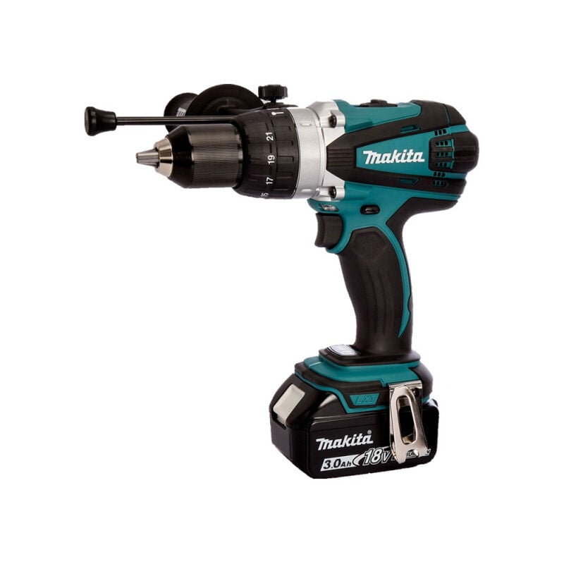 DHP458F1 Perceuse visseuse à percussion 18 v Li-Ion ø 13 mm + 1x3 Ah - Makita