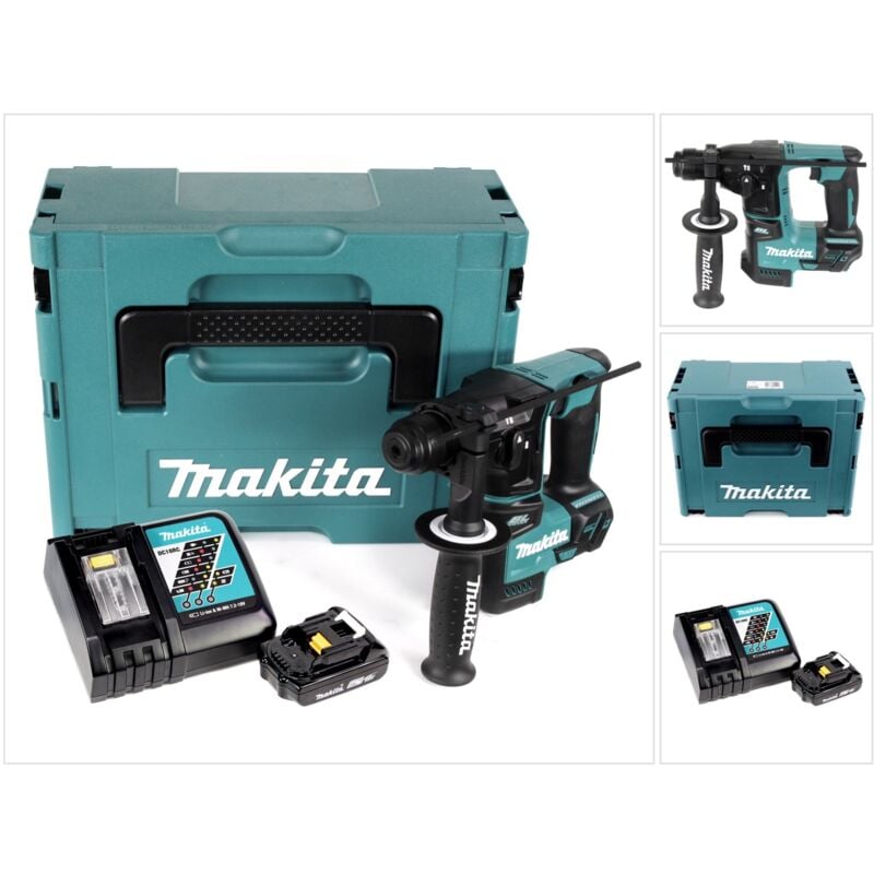 Makita DHR 171 RA1J Marteau perforateur sans fil 18 V 1,20J SDS Plus Brushless + 1x batterie 2,0 Ah + chargeur + Makpac
