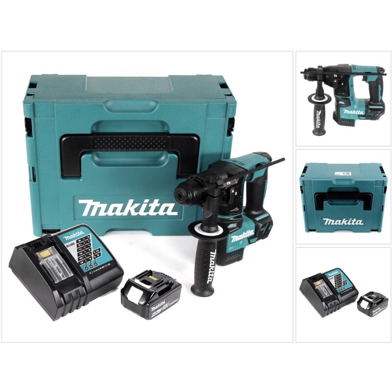 Dhr 171 RG1J Perceuse à percussion sans fil 18V 1.2J Brushless sds Plus + 1x Batterie 6.0Ah + Chargeur + Coffret Makpac - Makita