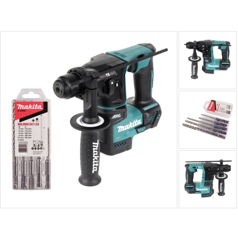 Dhr 171 z Marteau perforateur sans fil 18 v 1,2 j sds plus Brushless + 5 pcs. jeu de forets - sans batterie, sans chargeur - Makita