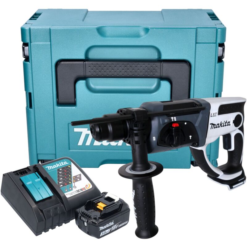 Dhr 202 Rf1jw Akku Bohrhammer 18 V 20 Mm 2, 0 J Weiß + 1x Akku 3, 0 Ah + Ladegerät + Makpac - Makita