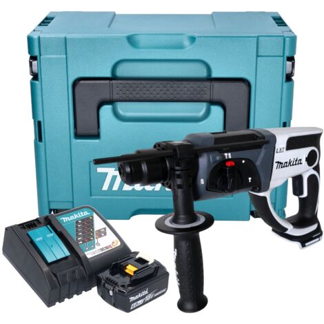 Makita DHR 202 RG1JW Akku Bohrhammer 18 V 20 mm 2,0 J weiß + 1x Akku 6,0 Ah + Ladegerät + Makpac