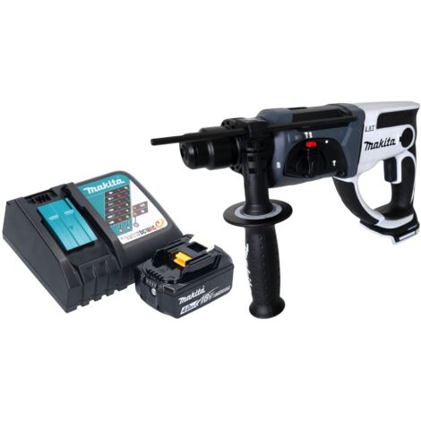 Makita DHR 202 RM1W Akku Bohrhammer 18 V 20 mm 2,0 J weiß + 1x Akku 4,0 Ah + Ladegerät