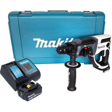 Makita DHR 202 SG1W Marteau perforateur sans fil 18 V 20 mm 2,0 J blanc + 1x batterie 6,0 Ah + chargeur + coffret