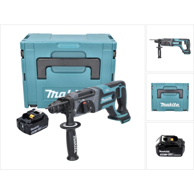 Dhr 241 18 v Li-Ion Perforateur-Burineur sans fil SDS-Plus avec Boîtier Makpac + 1x Batterie bl 1840 4,0 Ah - sans Chargeur - Makita