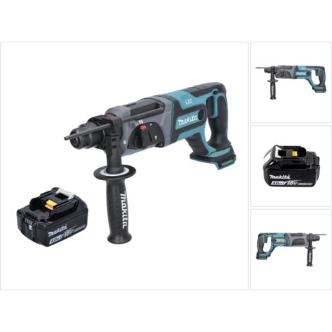 Makita DHR 241 M1 Martillo combinado a batería 18V / SDS-Plus + 1x Batería 4,0 Ah - Sin cargador, sin maletín incluido