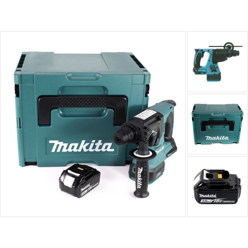 Makita - Dhr 242 F1j Akku Bohrhammer 18v 2, 0j Sds-plus Brushless + 1x Akku 3, 0ah + Makpac - Ohne Ladegerät